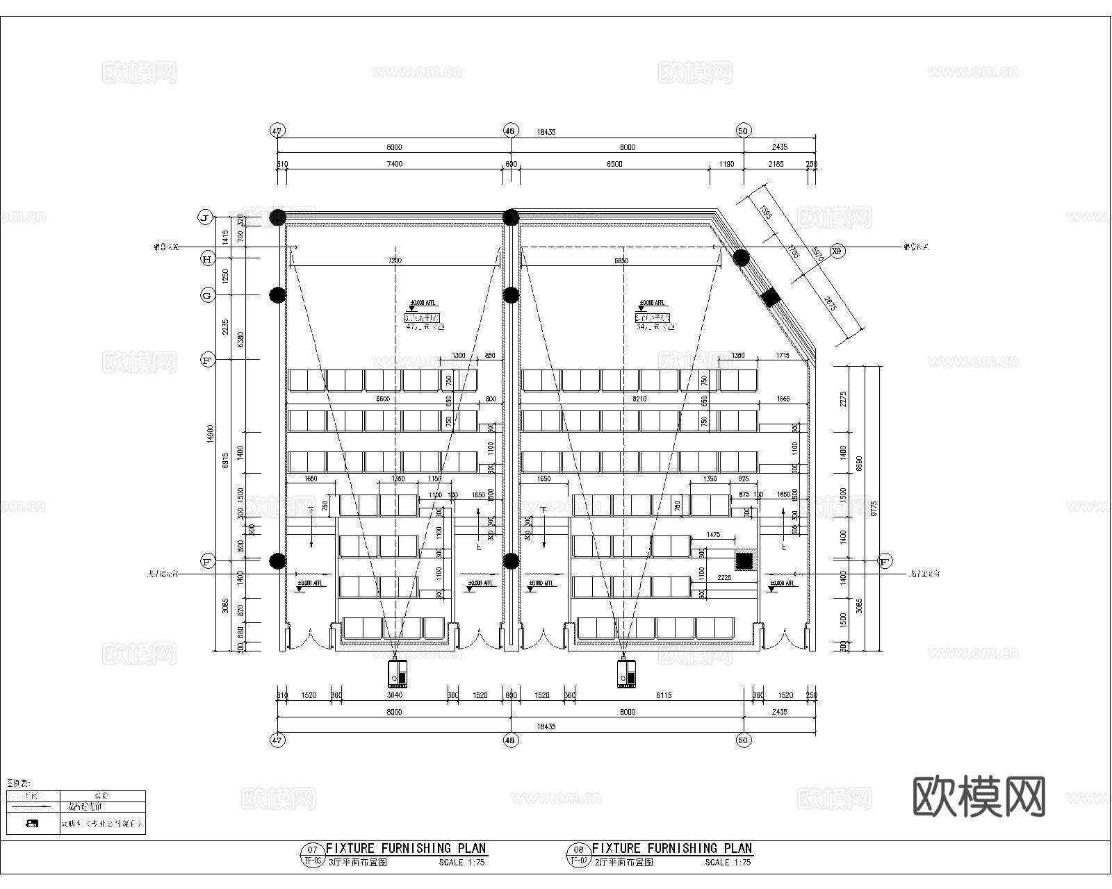 影城全套装饰施工图cad施工图