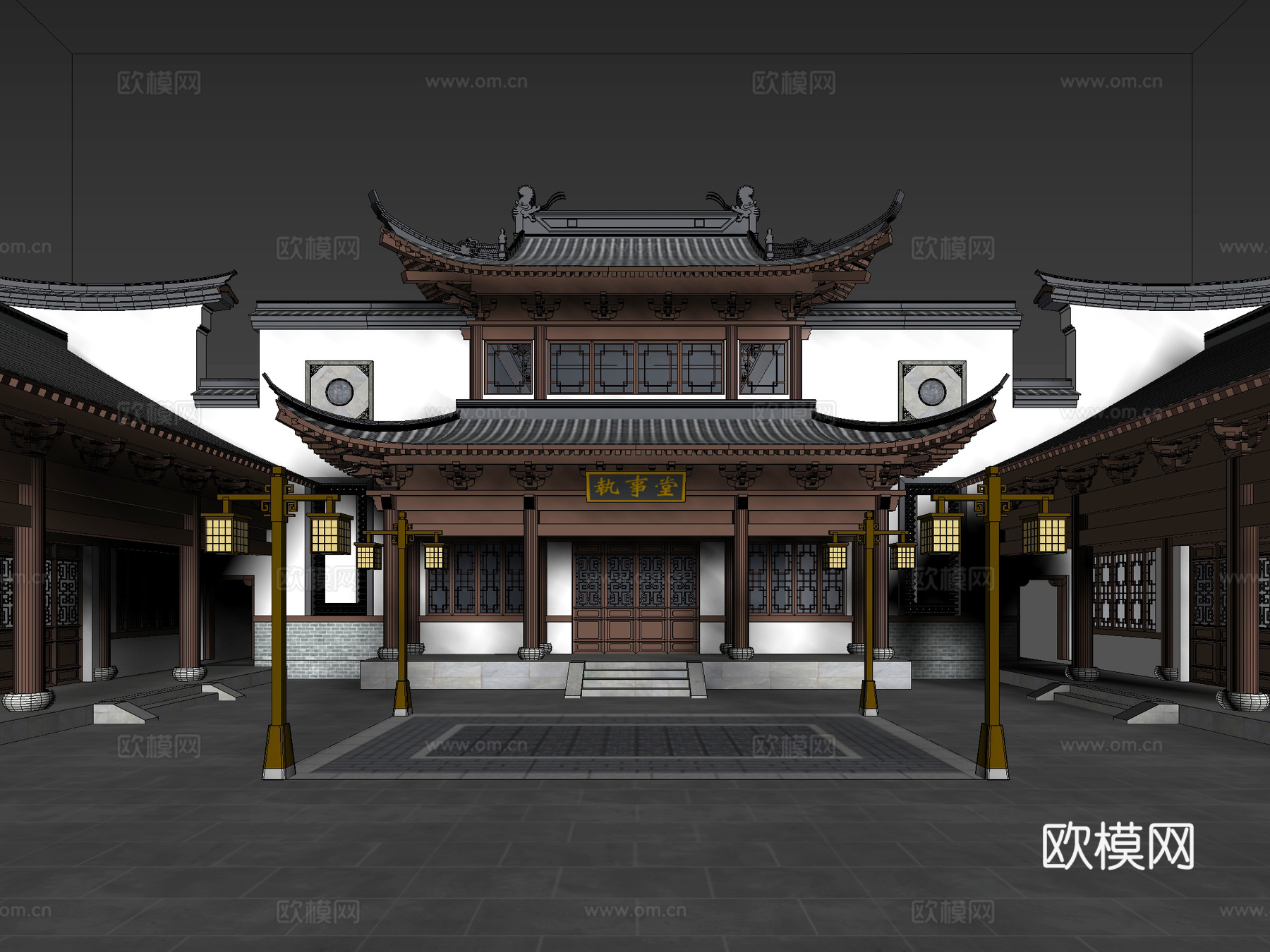古建 寺庙 庙宇 中式建筑 东方美学 祠堂3d模型
