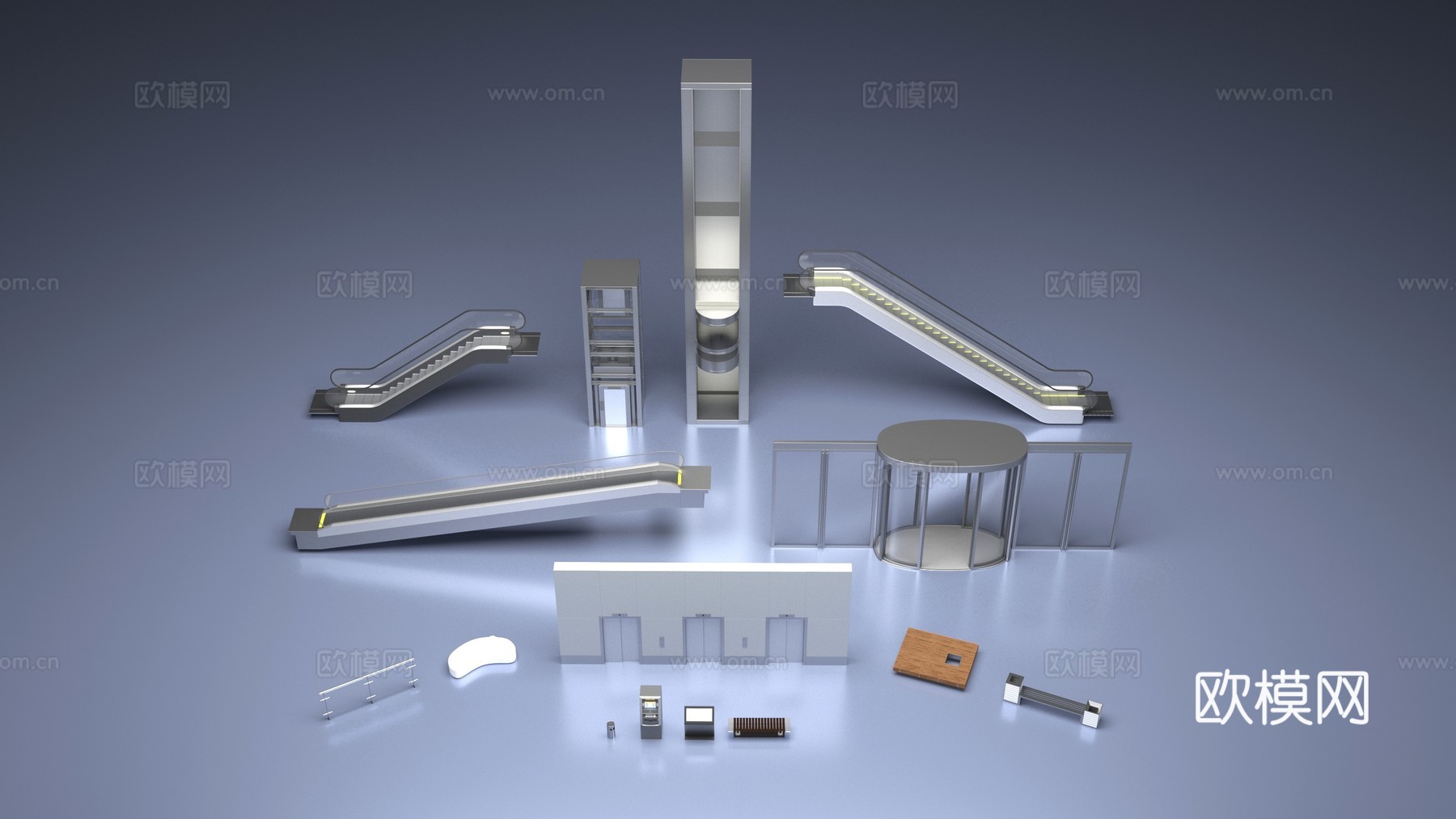 电梯扶梯公共设施3d模型