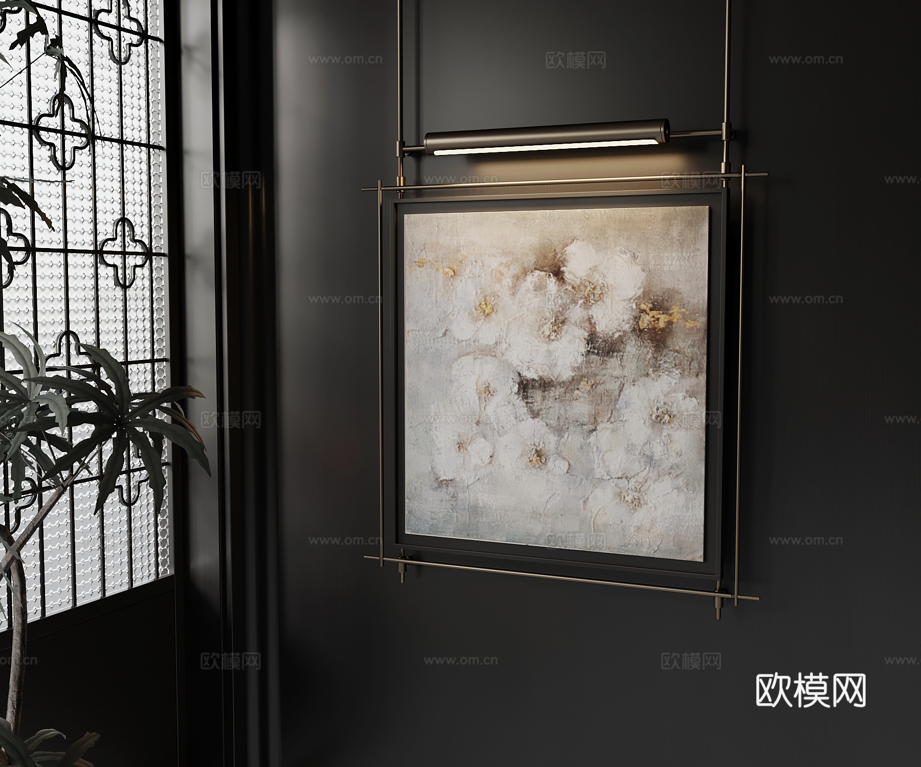 法式复古风挂画 装饰画3d模型