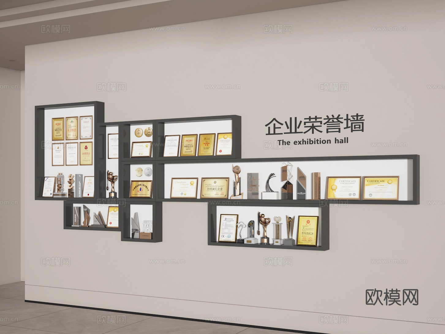荣誉墙3d模型