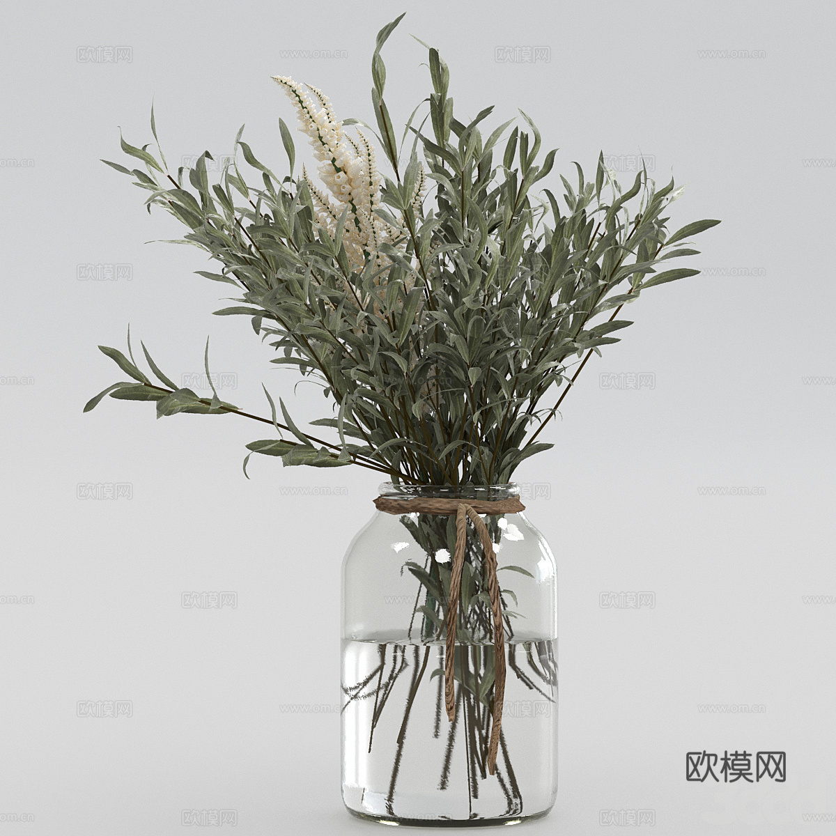 现代意式花瓶花艺3d模型