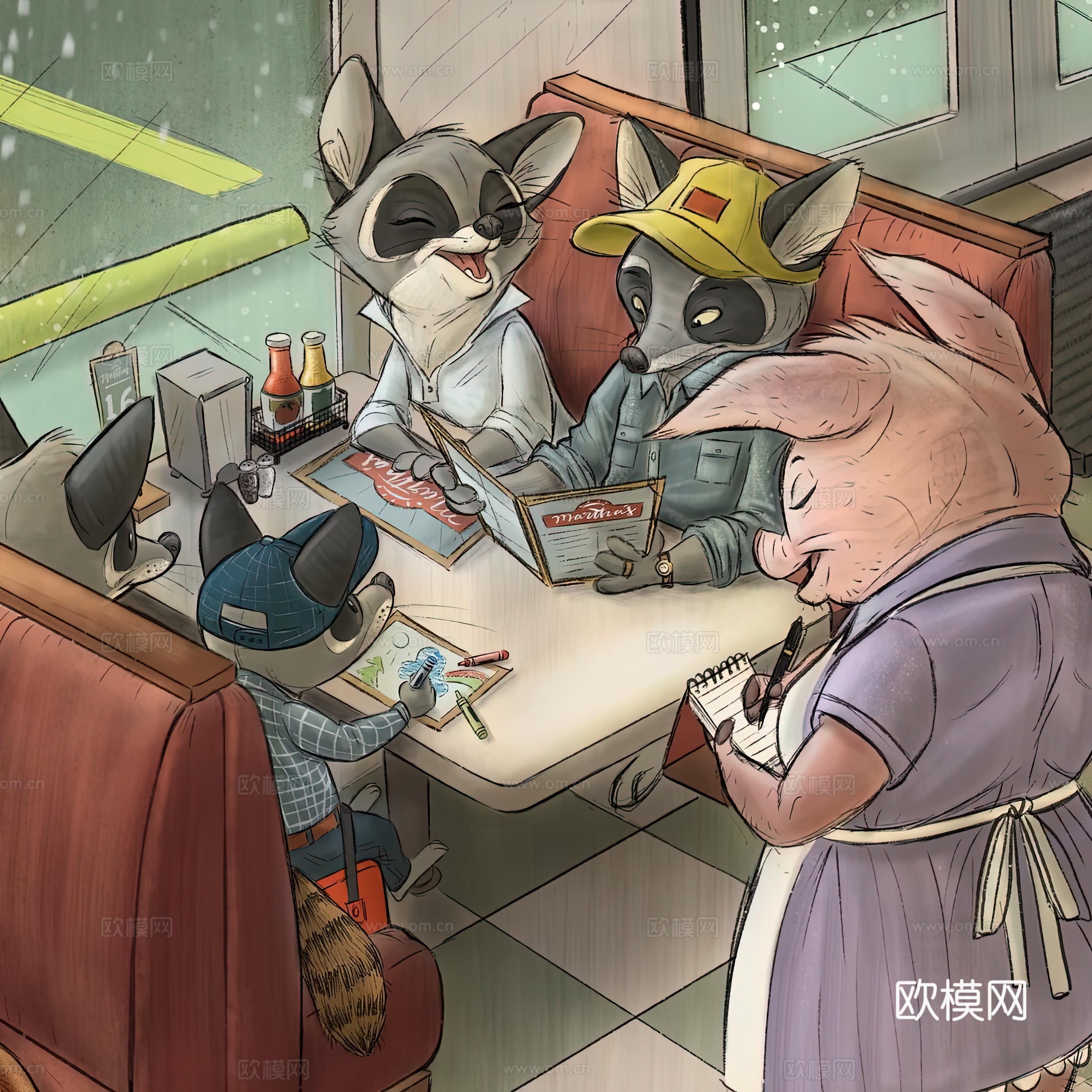 艺术挂画 挂画 装饰画 艺术画 拟人动物下载