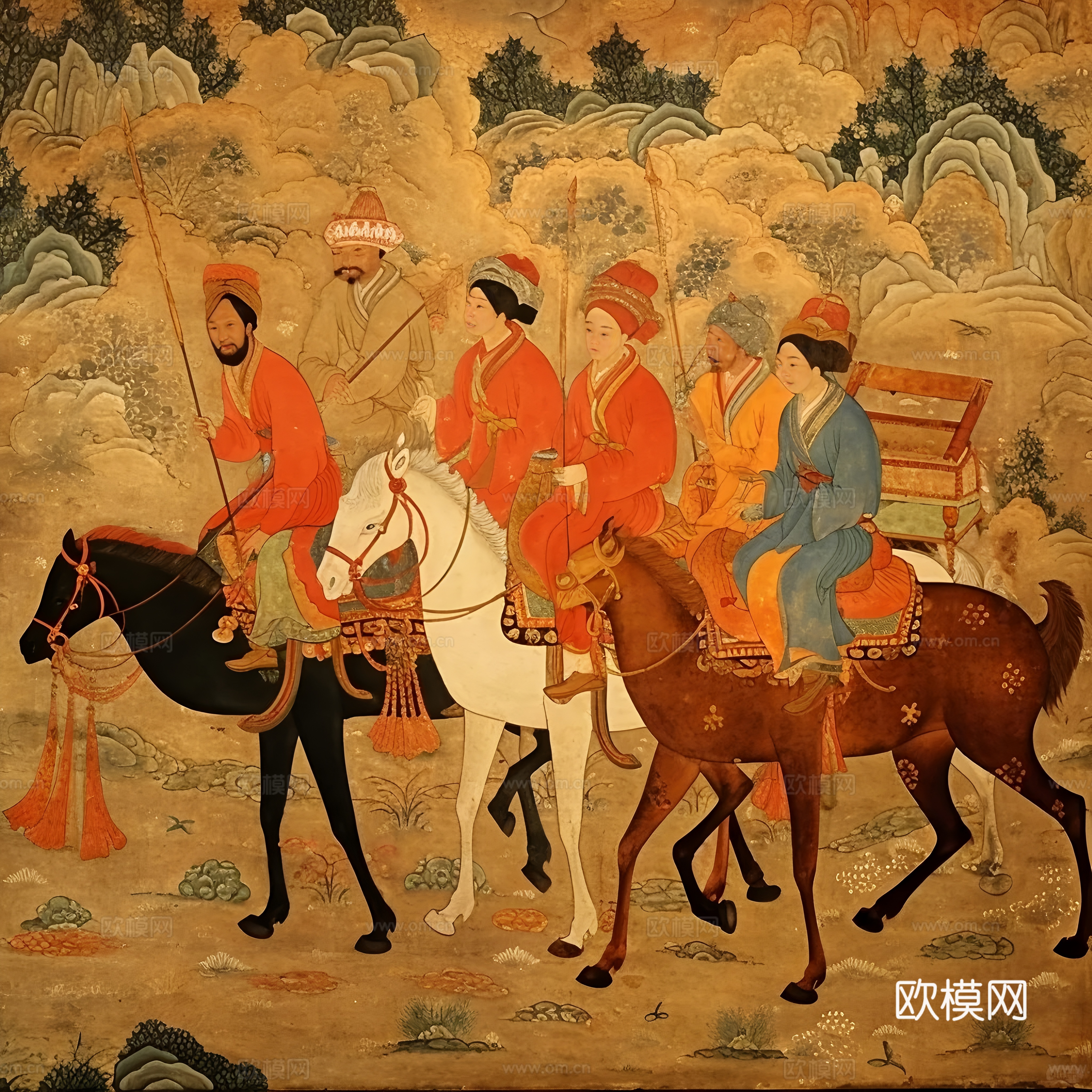 丝绸之路挂画