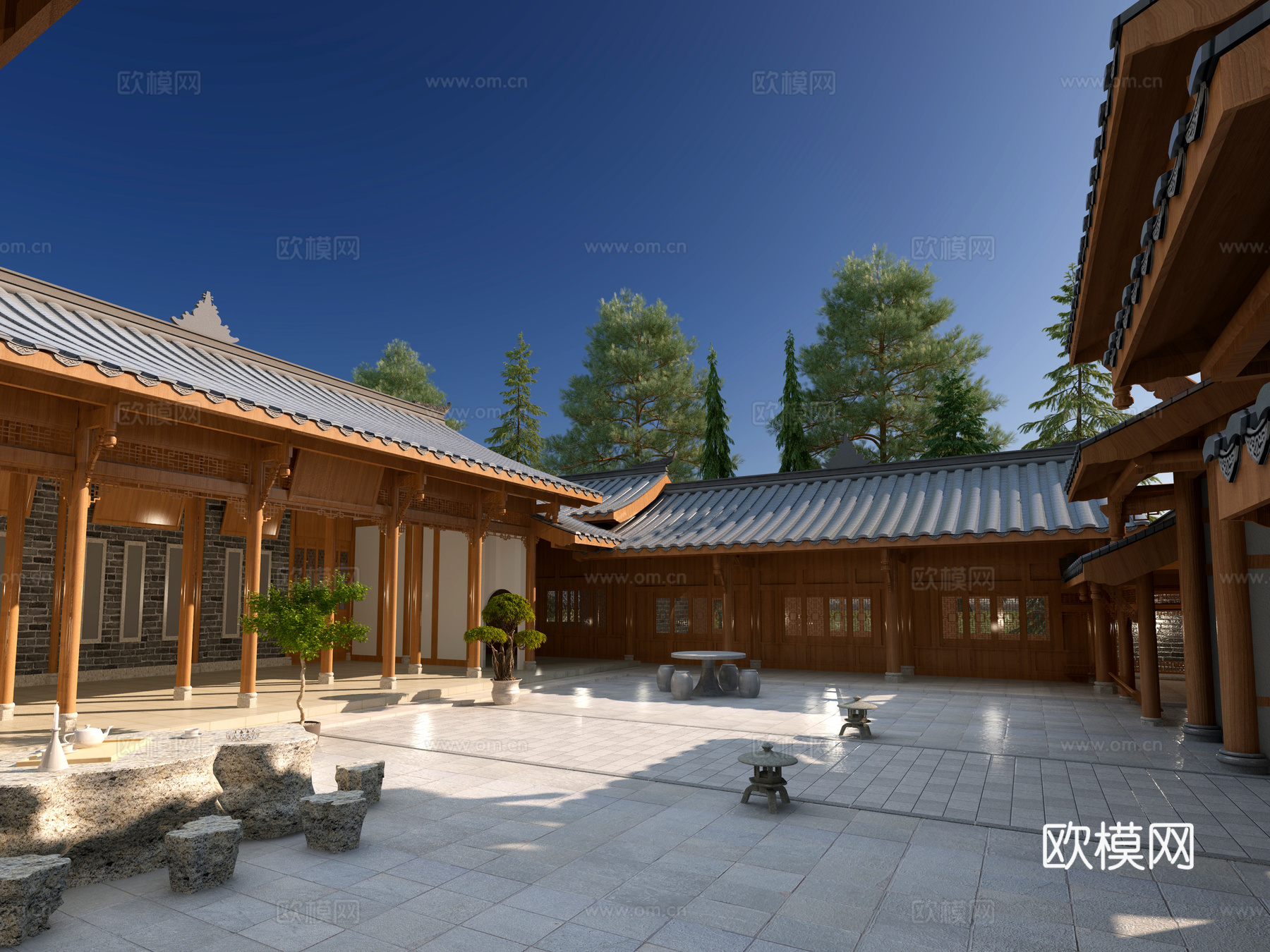 古建 庙宇 祠堂 中式建筑 寺庙3d模型