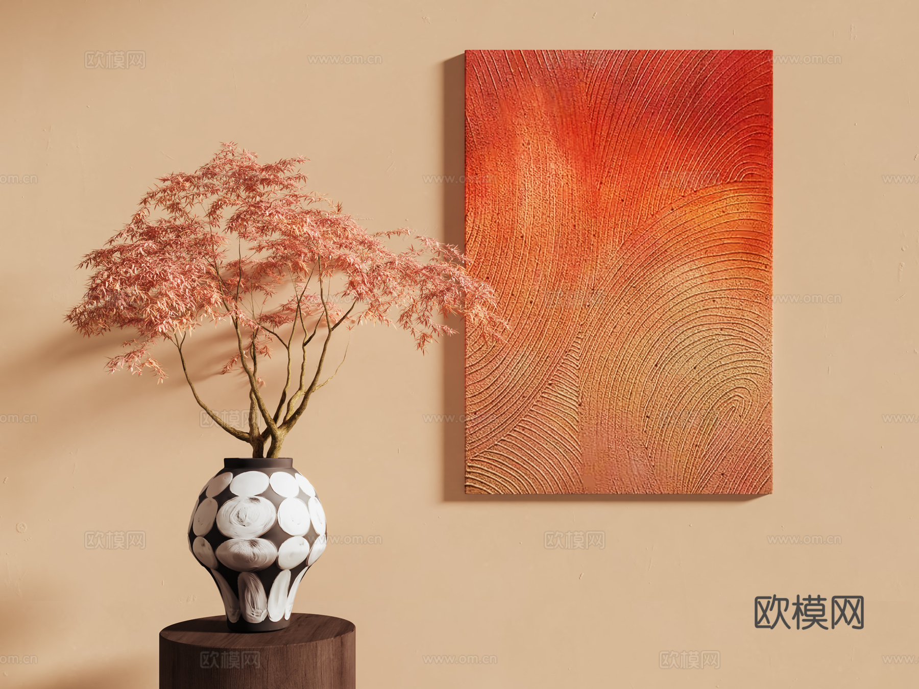 中古风花瓶摆件 花艺装饰品3d模型3d模型