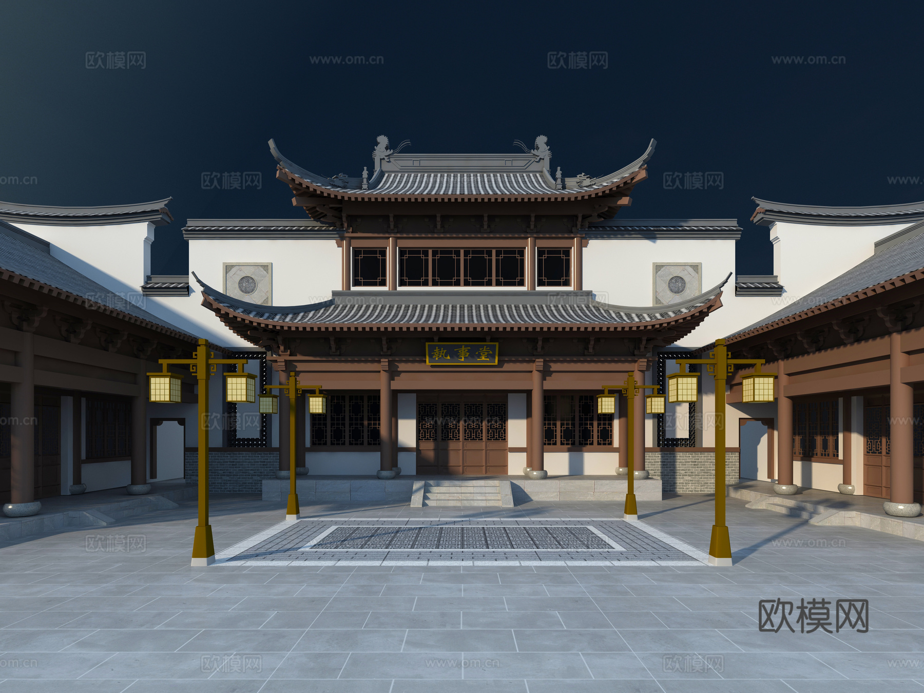 古建 寺庙 庙宇 中式建筑 东方美学 祠堂3d模型