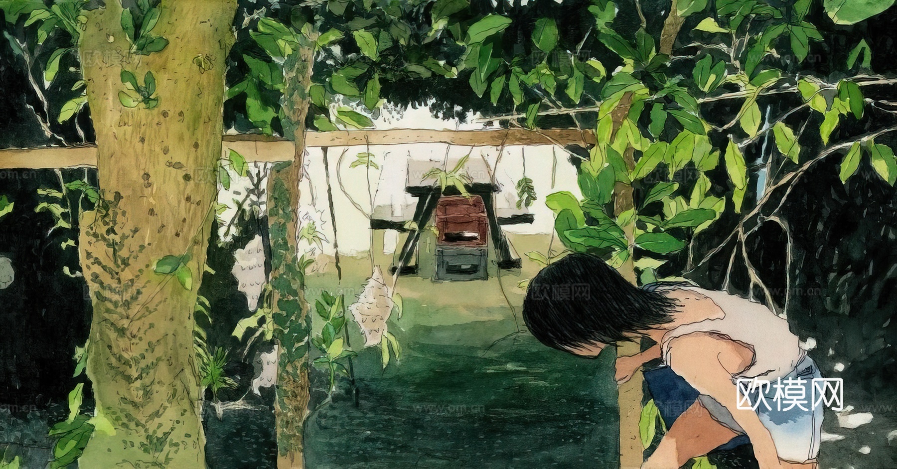 艺术挂画 挂画 装饰画 艺术画水彩插画下载