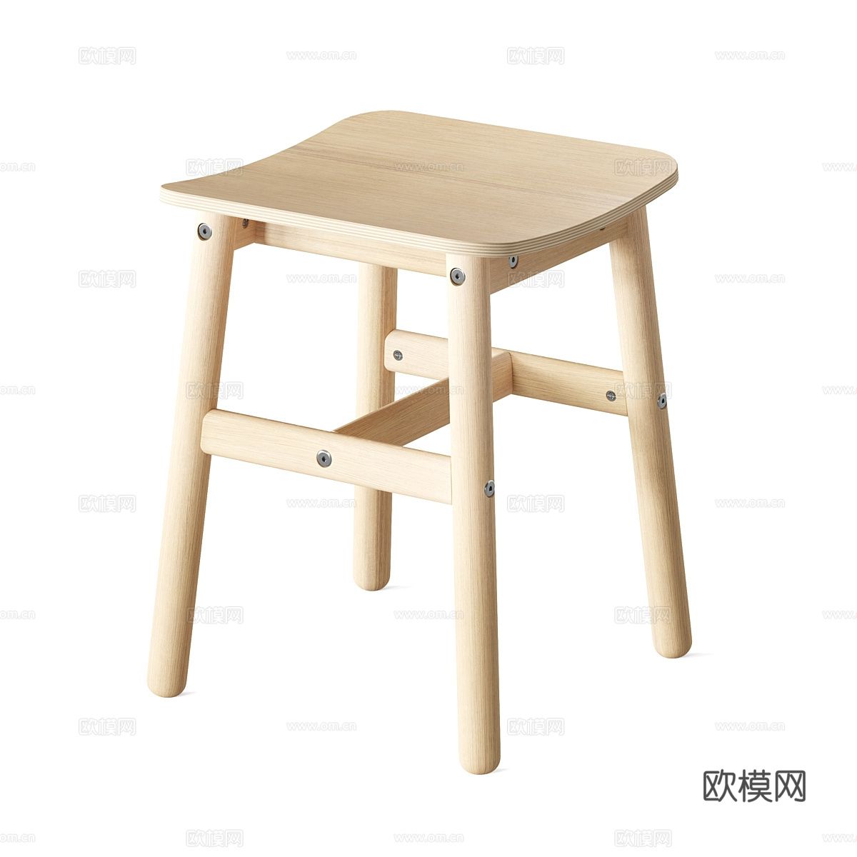 北欧简约凳子3d模型