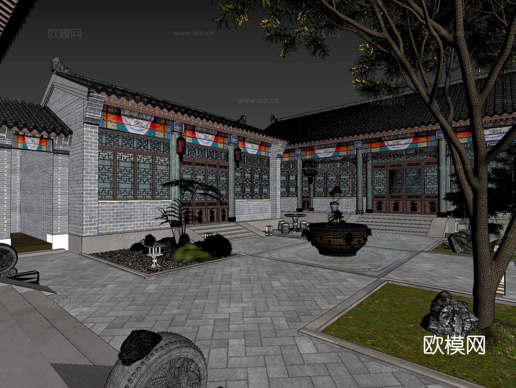 古建 民宿 中式建筑 四合院 东方美学3d模型