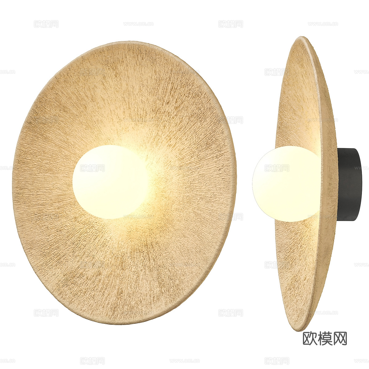 新中式侘寂装饰壁灯3d模型