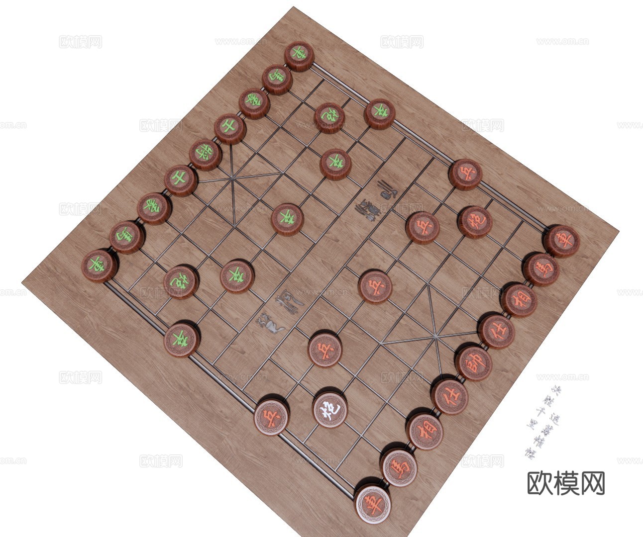 象棋棋盘su模型