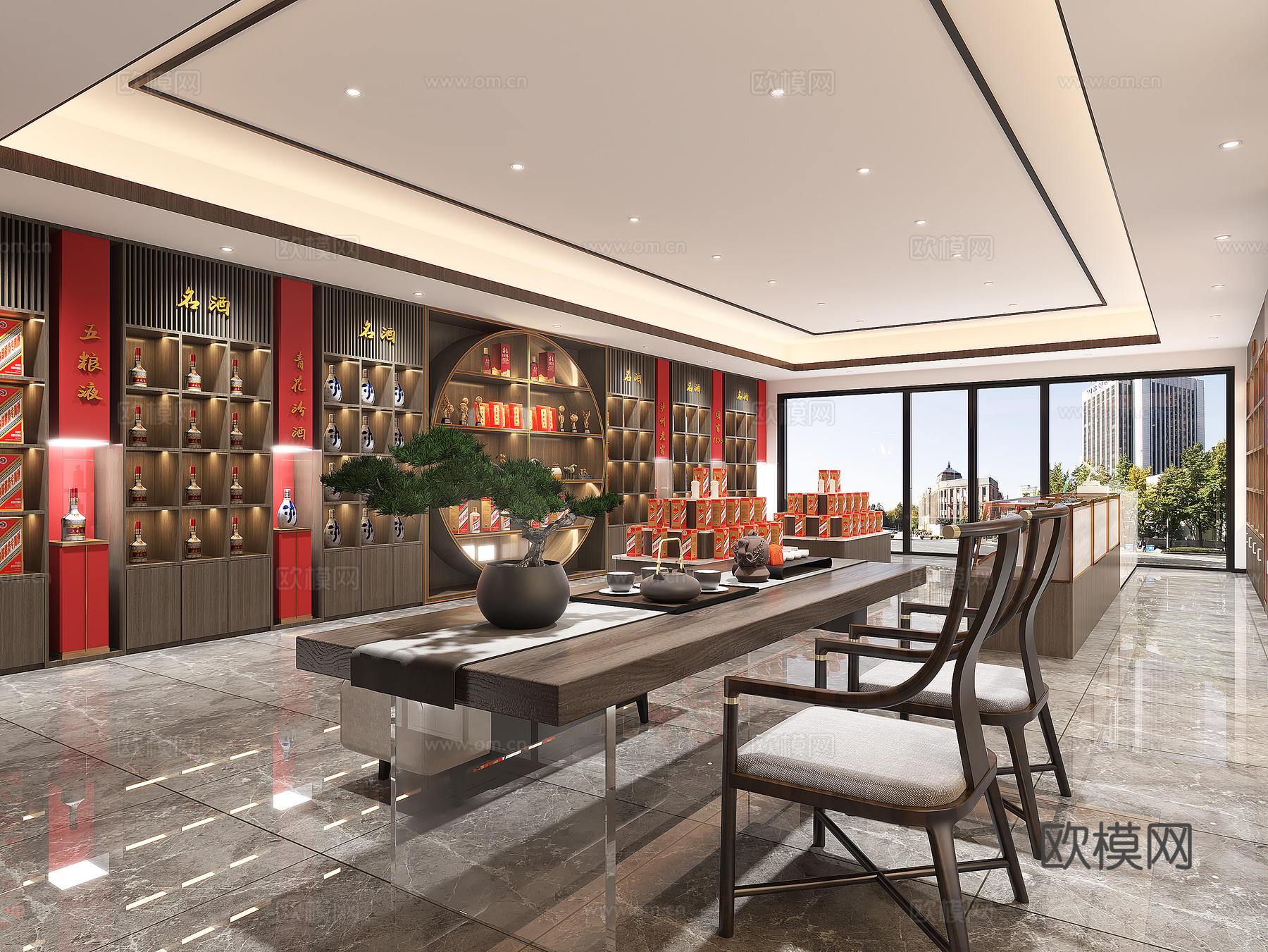 现代烟酒店3d模型
