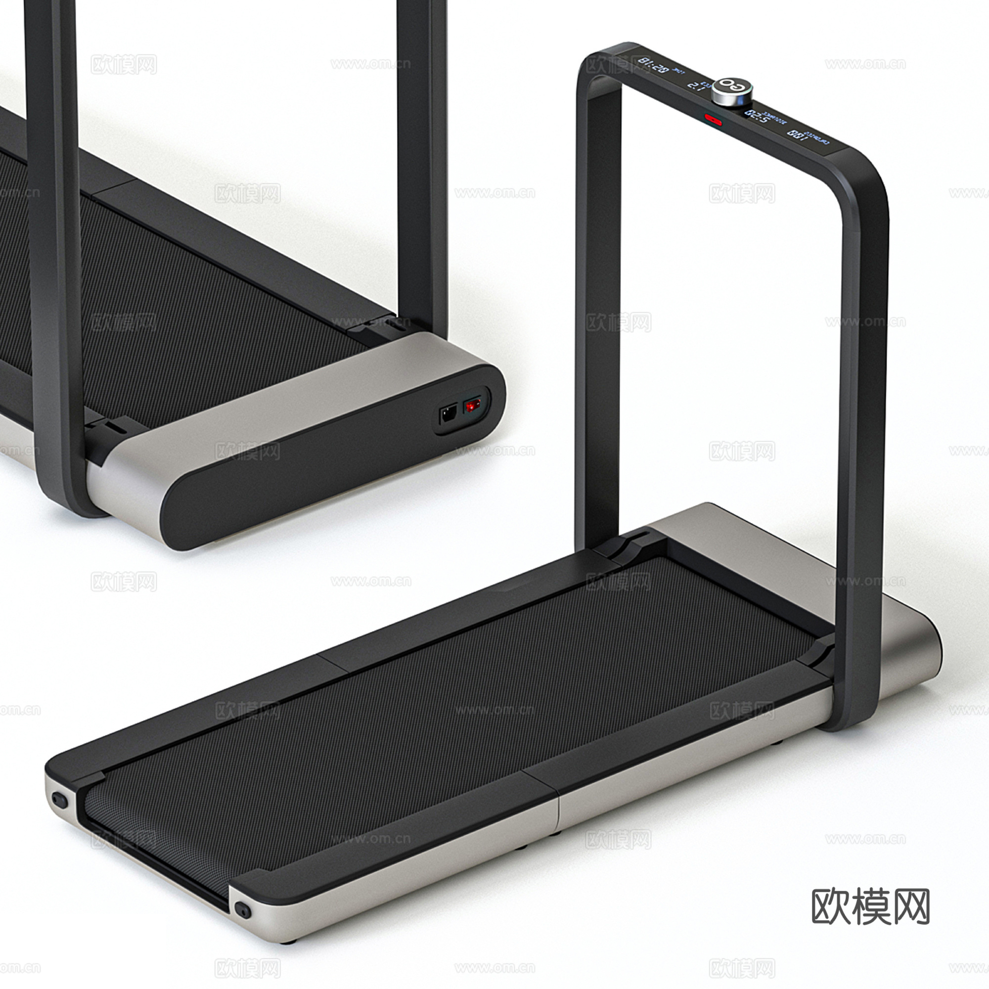 现代跑步机 走步机 健身器材su模型