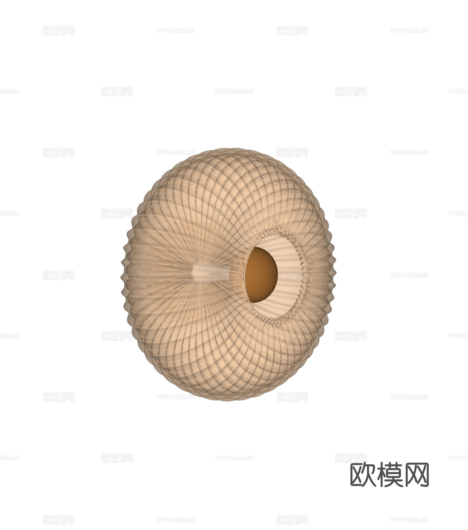 现代圆形玻璃壁灯su模型