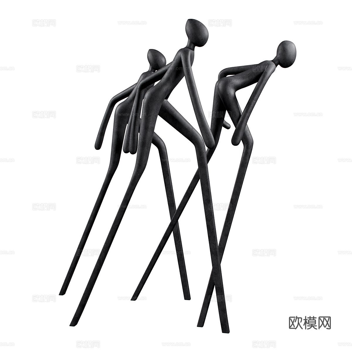 现代意式极简艺术雕塑摆件3d模型