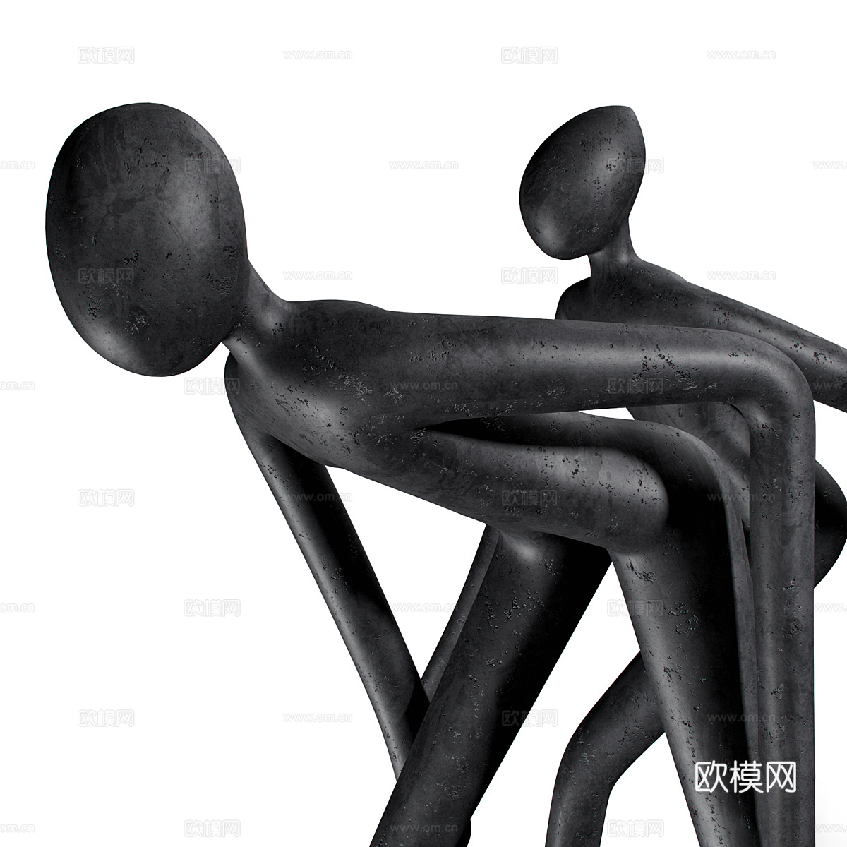 现代意式极简艺术雕塑摆件3d模型