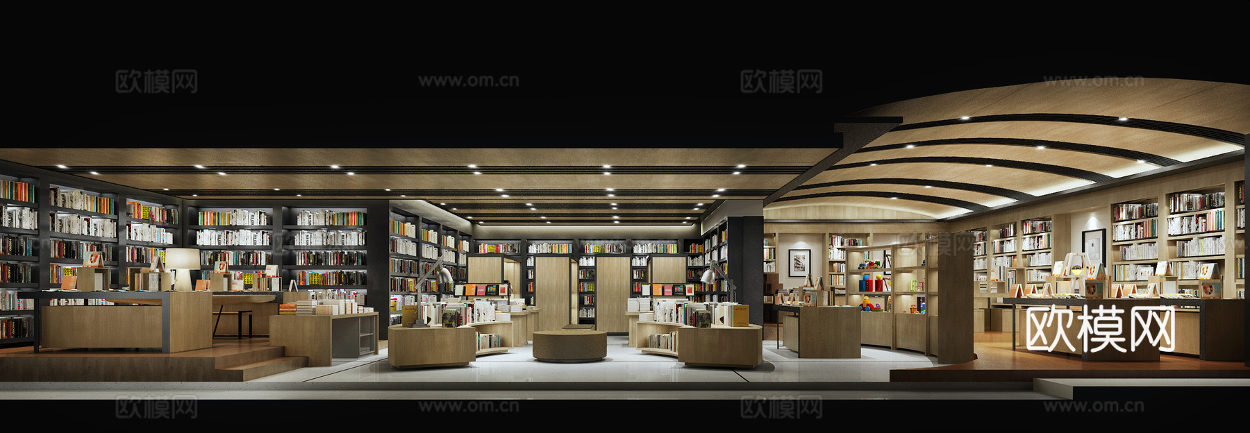 现代书店 图书馆3d模型