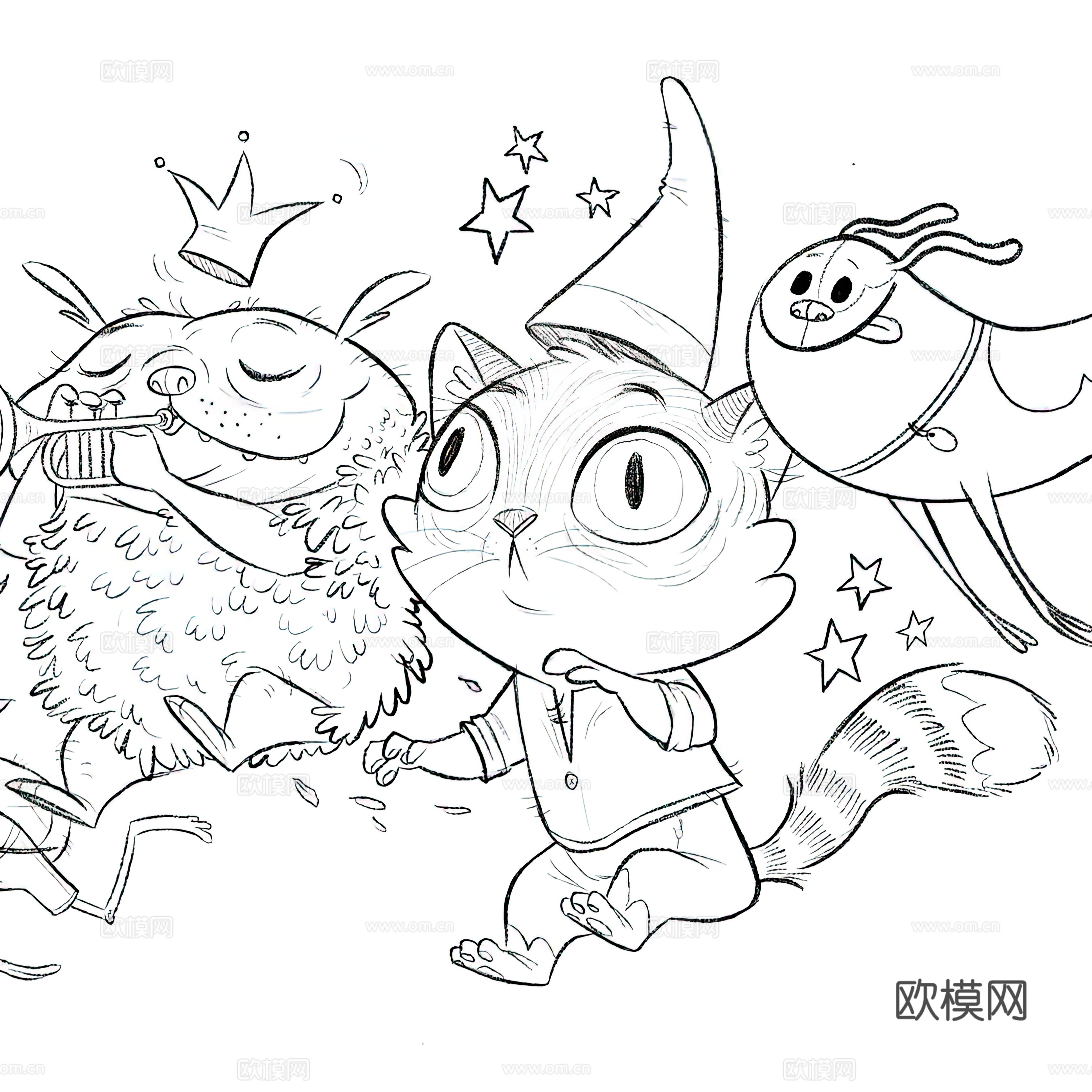 艺术挂画 挂画 装饰画 艺术画 拟人动物下载