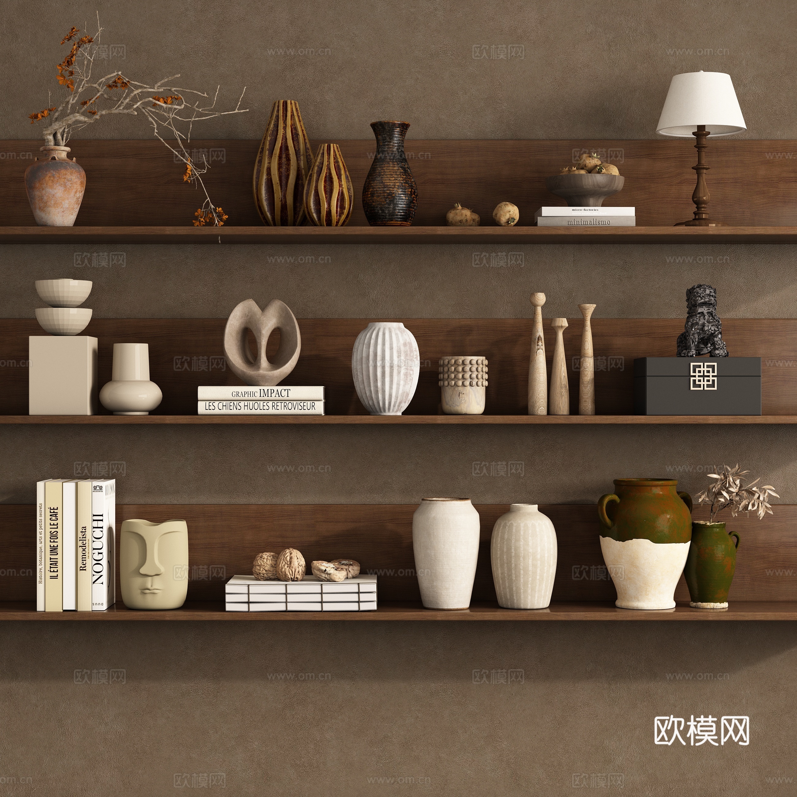 中古风饰品摆件 陶罐su模型
