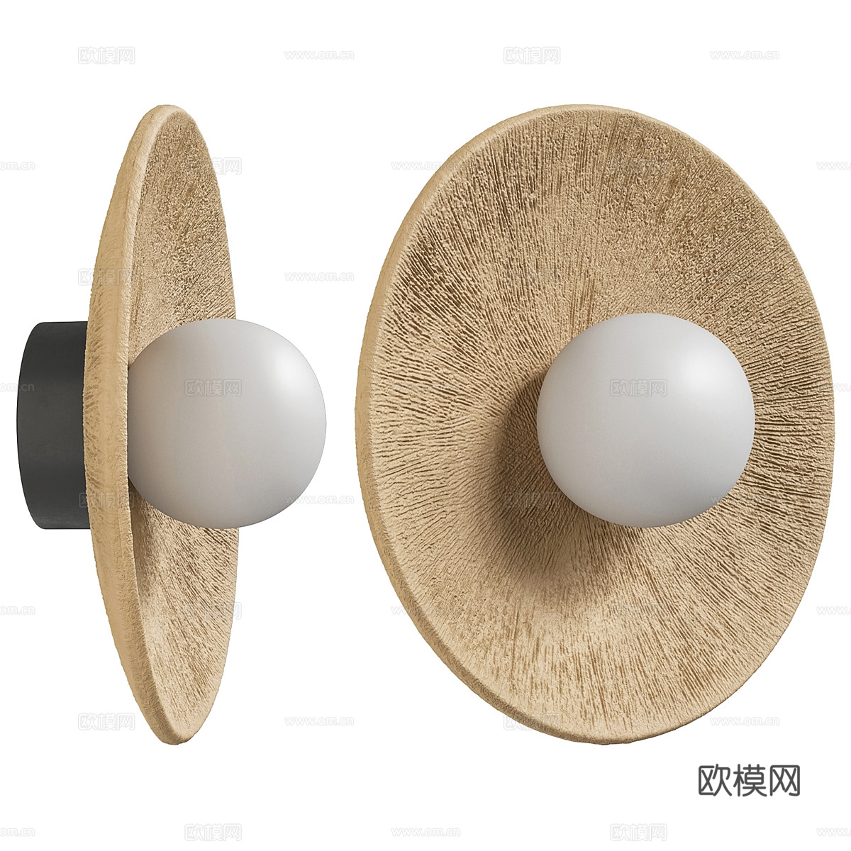 新中式侘寂装饰壁灯3d模型