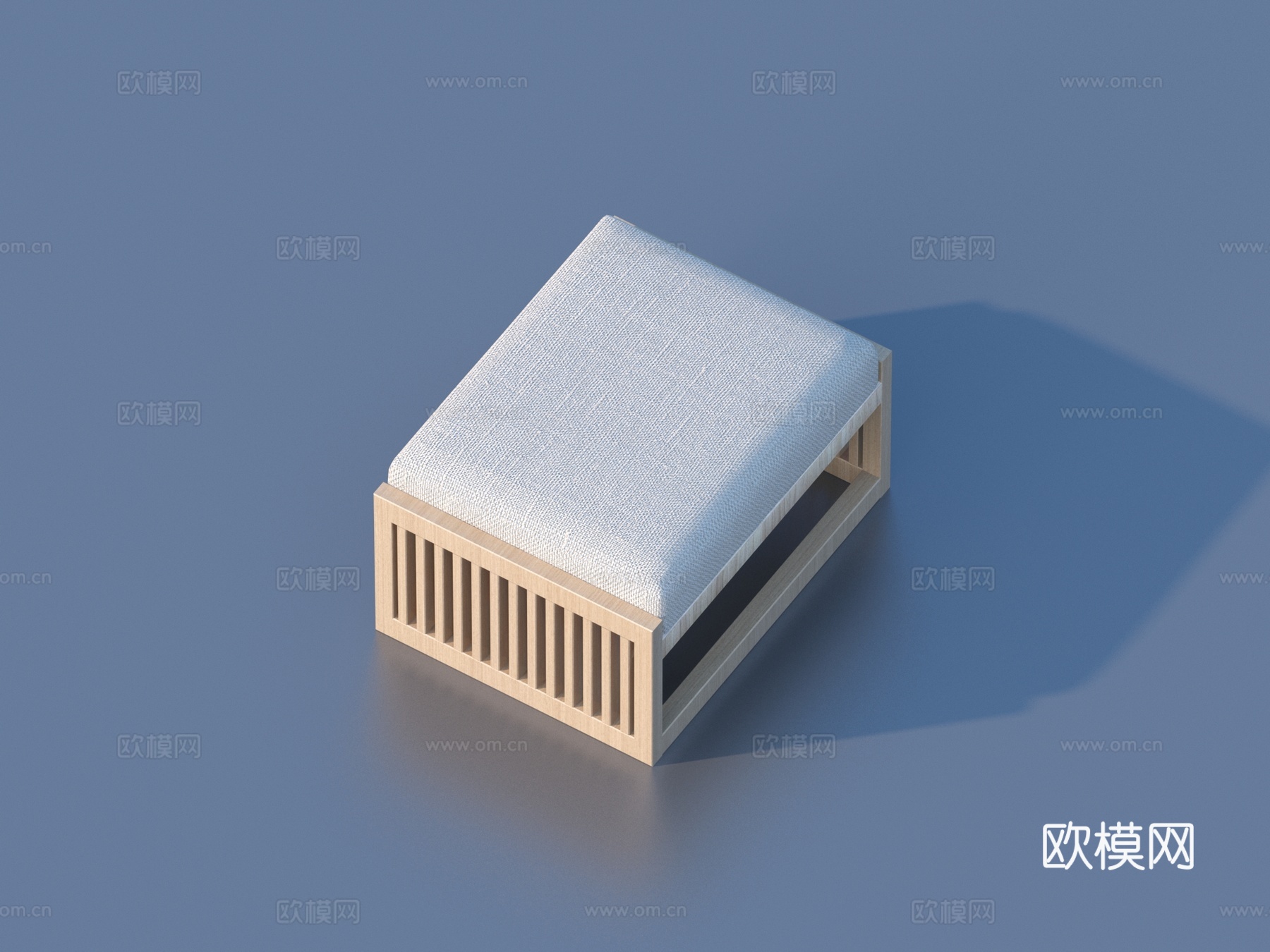 矮凳 坐垫  布艺坐垫3d模型