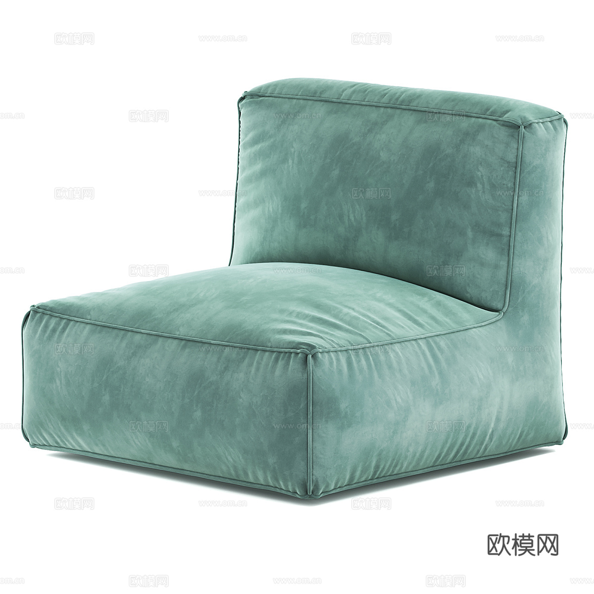 现代意式布艺沙发椅3d模型
