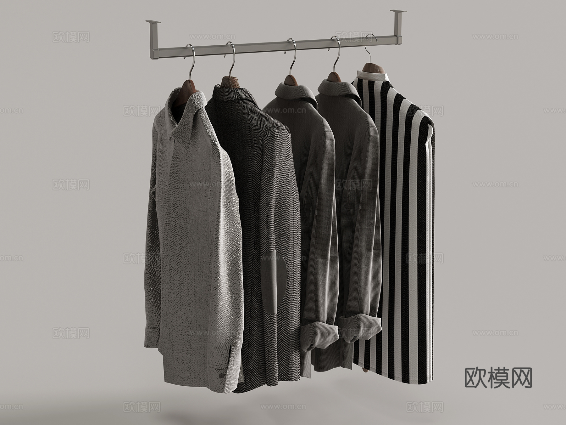 现代衣服服饰 男装3d模型