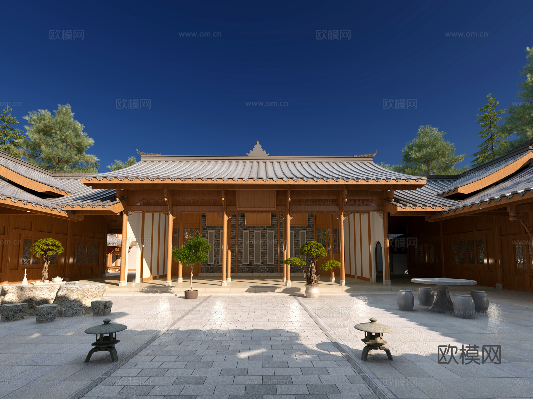 古建 庙宇 祠堂 中式建筑 寺庙3d模型