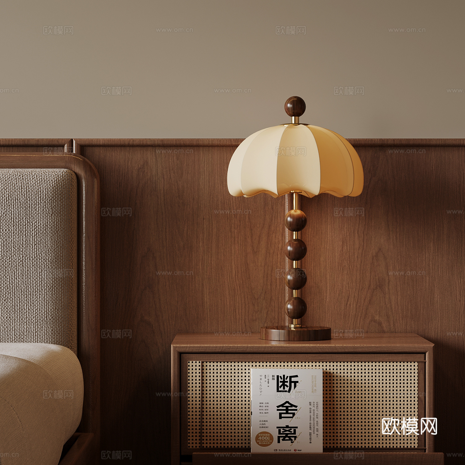 台灯 法式中古风台灯su模型