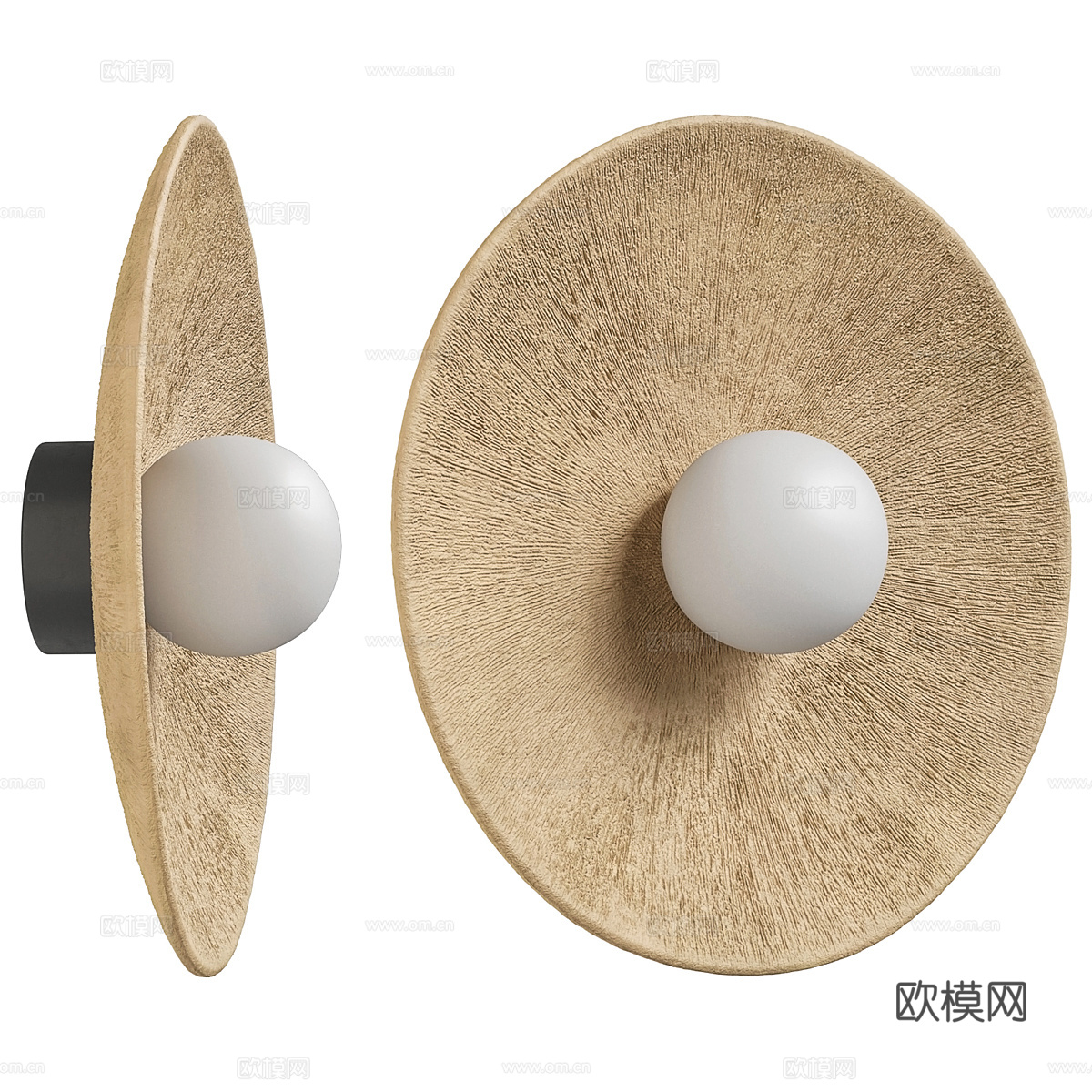 新中式侘寂装饰壁灯3d模型
