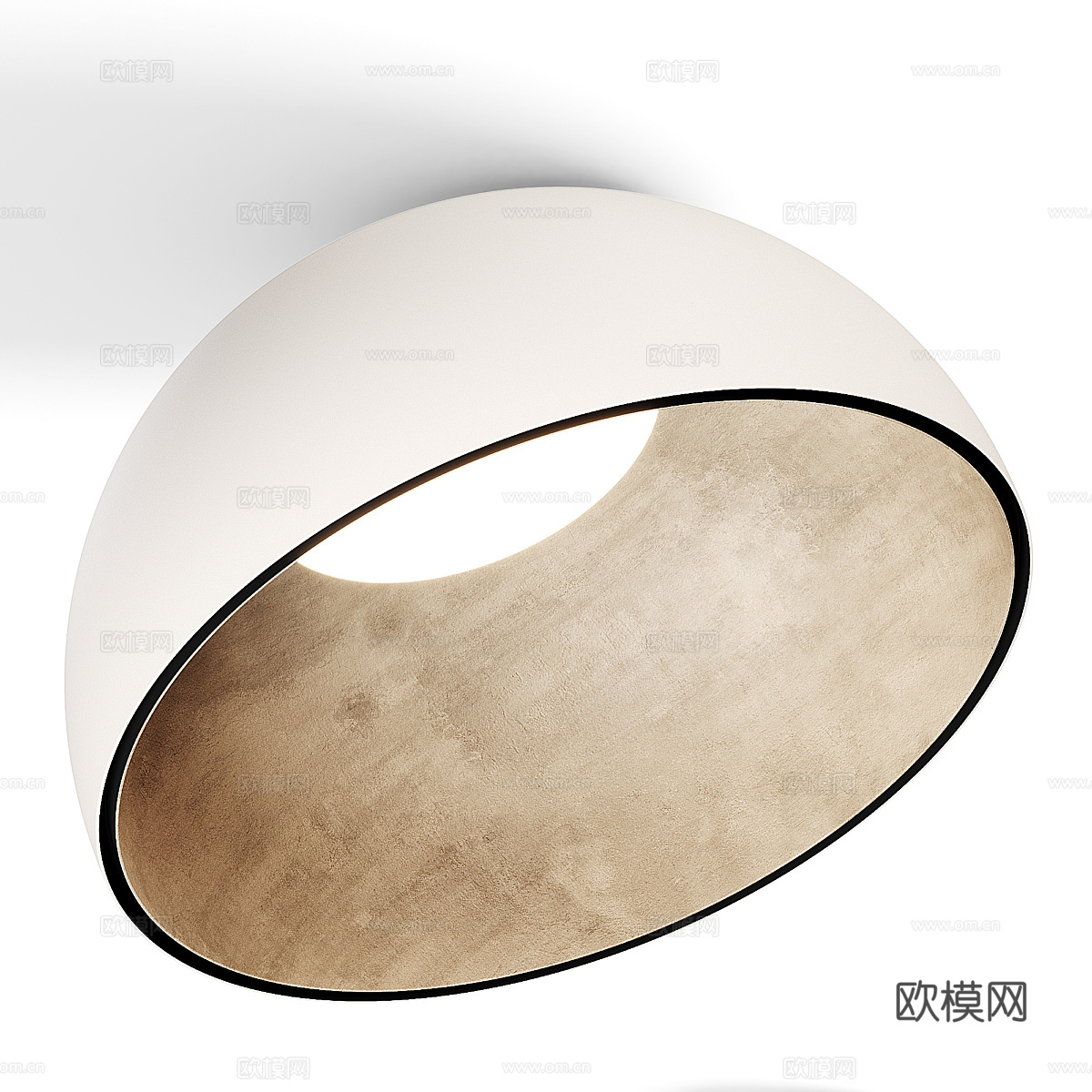现代意式侘寂吸顶灯3d模型
