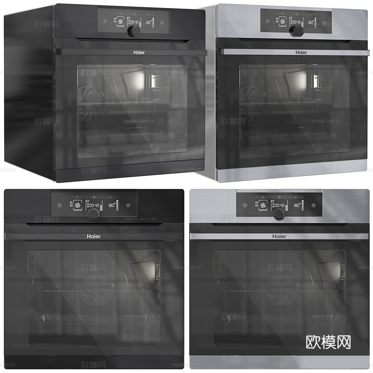 现代厨房电器套装3d模型