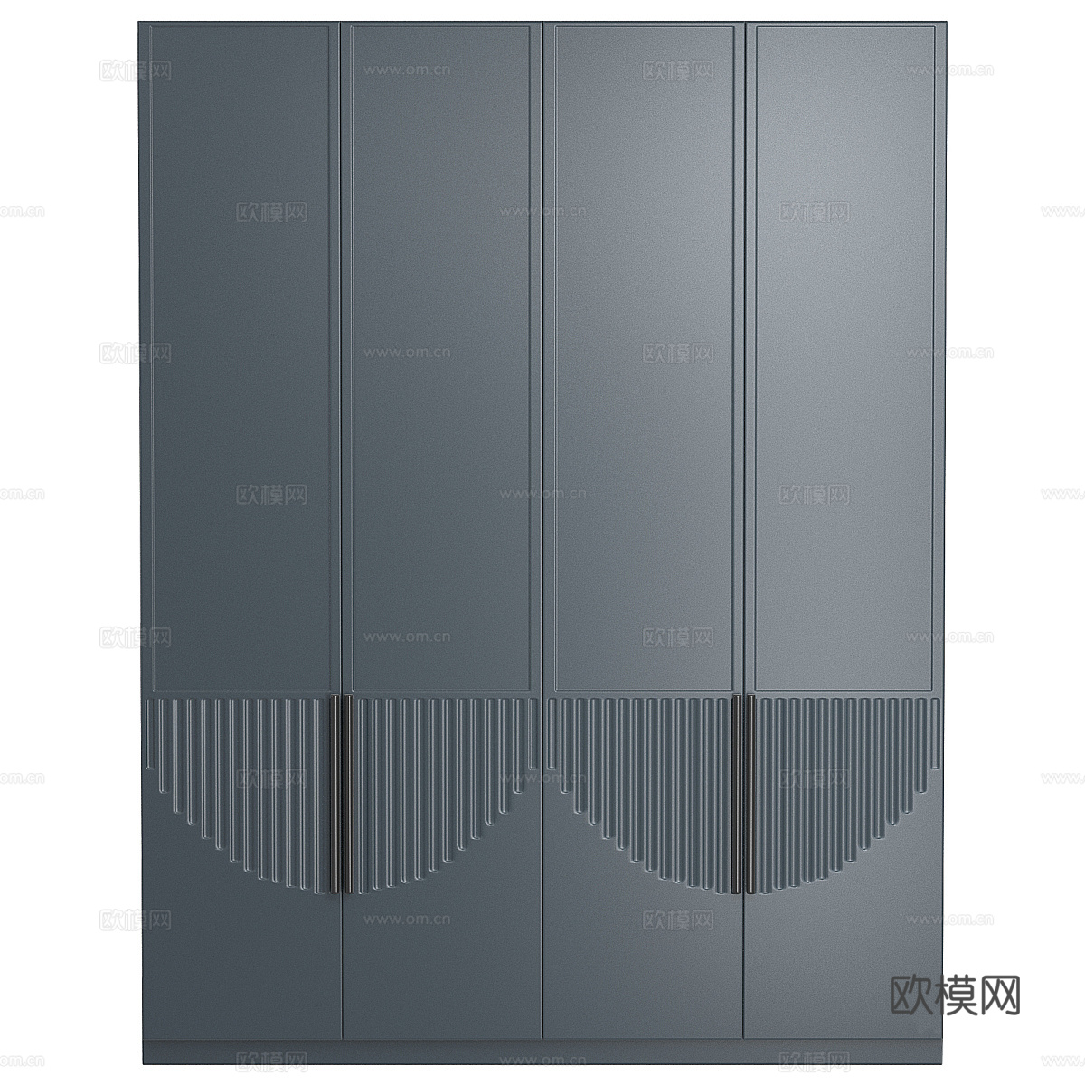 现代意式极简衣柜3d模型