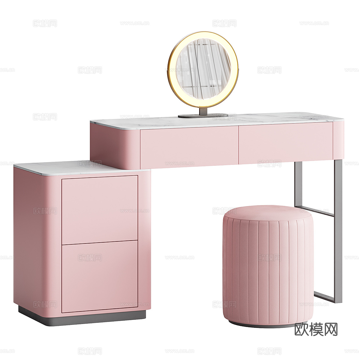 现代意式梳妆台3d模型