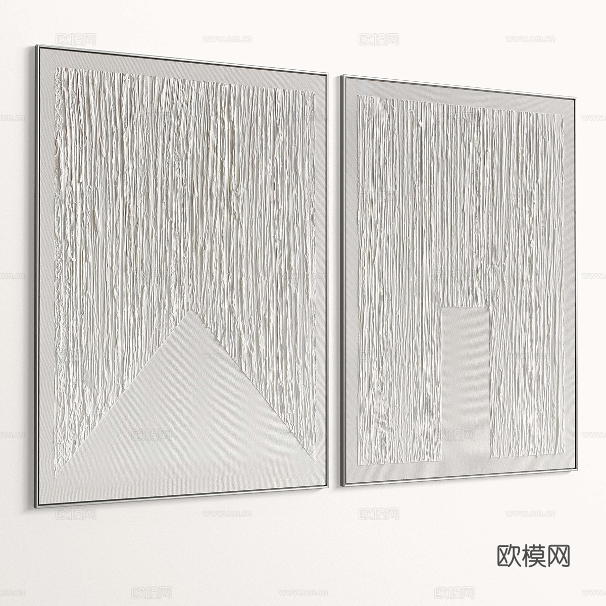 新中式装饰挂画3d模型