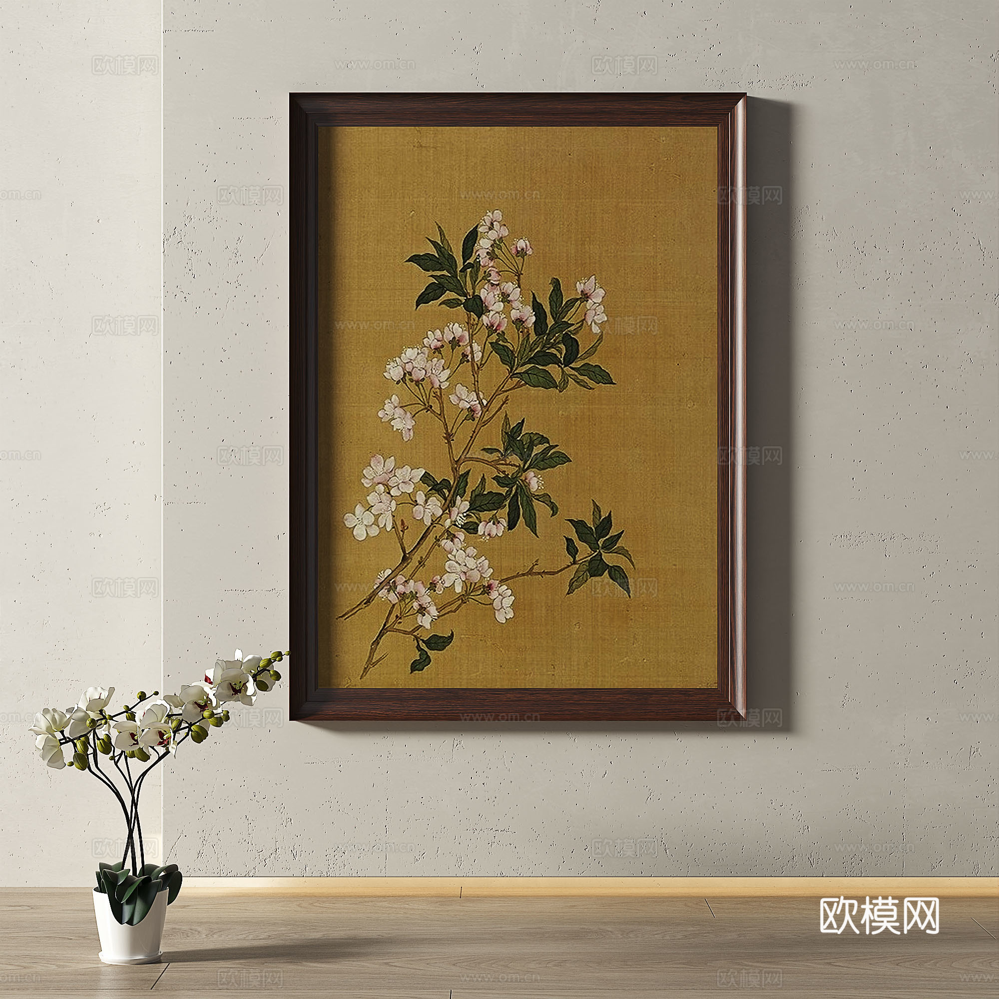 复古，中古，法式，现代，轻奢，简约，装饰画3d模型