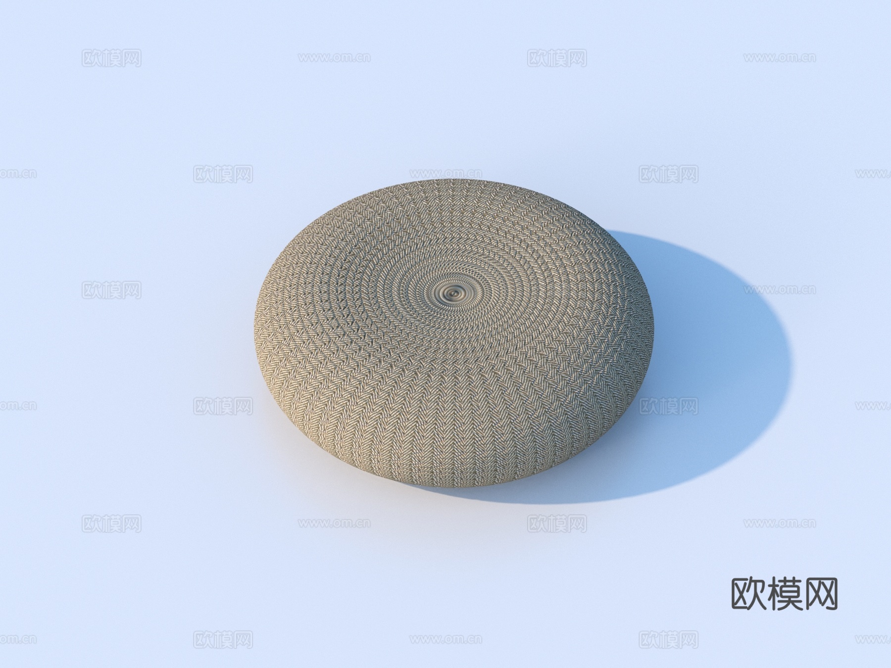 蒲团坐垫 圆形坐垫 布艺坐垫3d模型