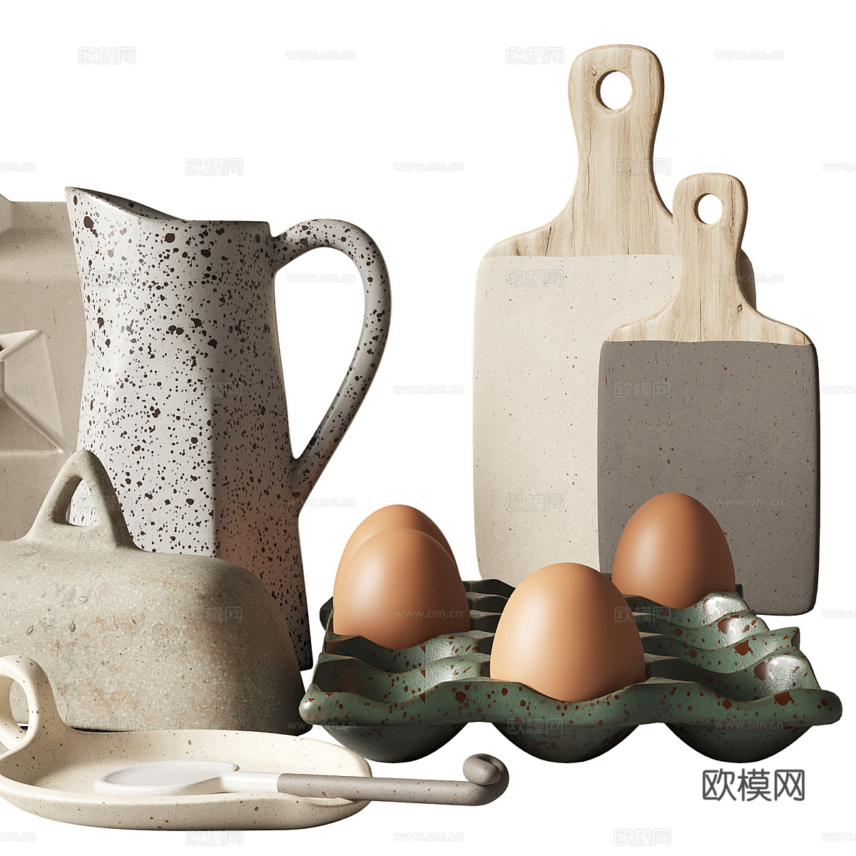 现代茶几厨房用品3d模型