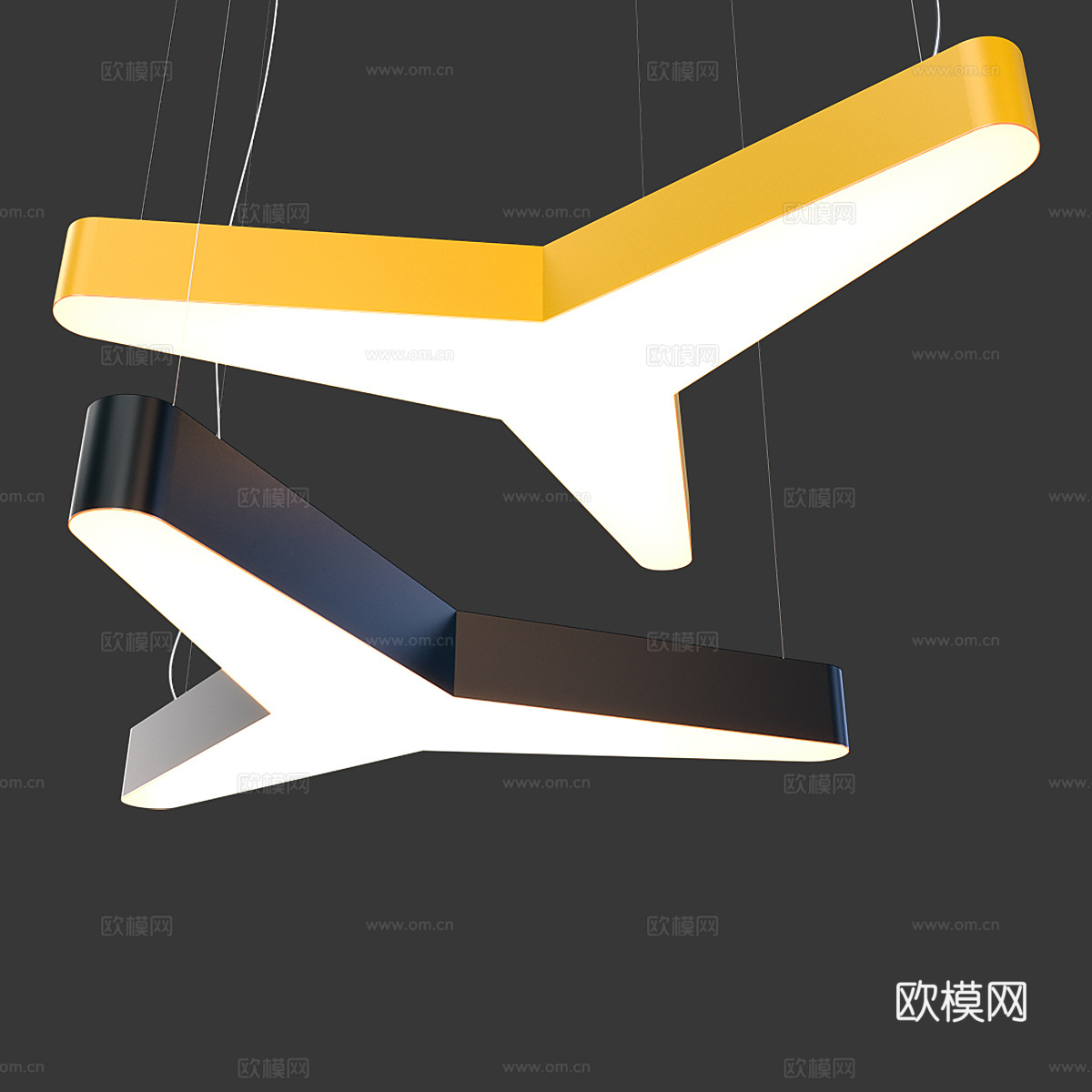 现代儿童房吊灯3d模型
