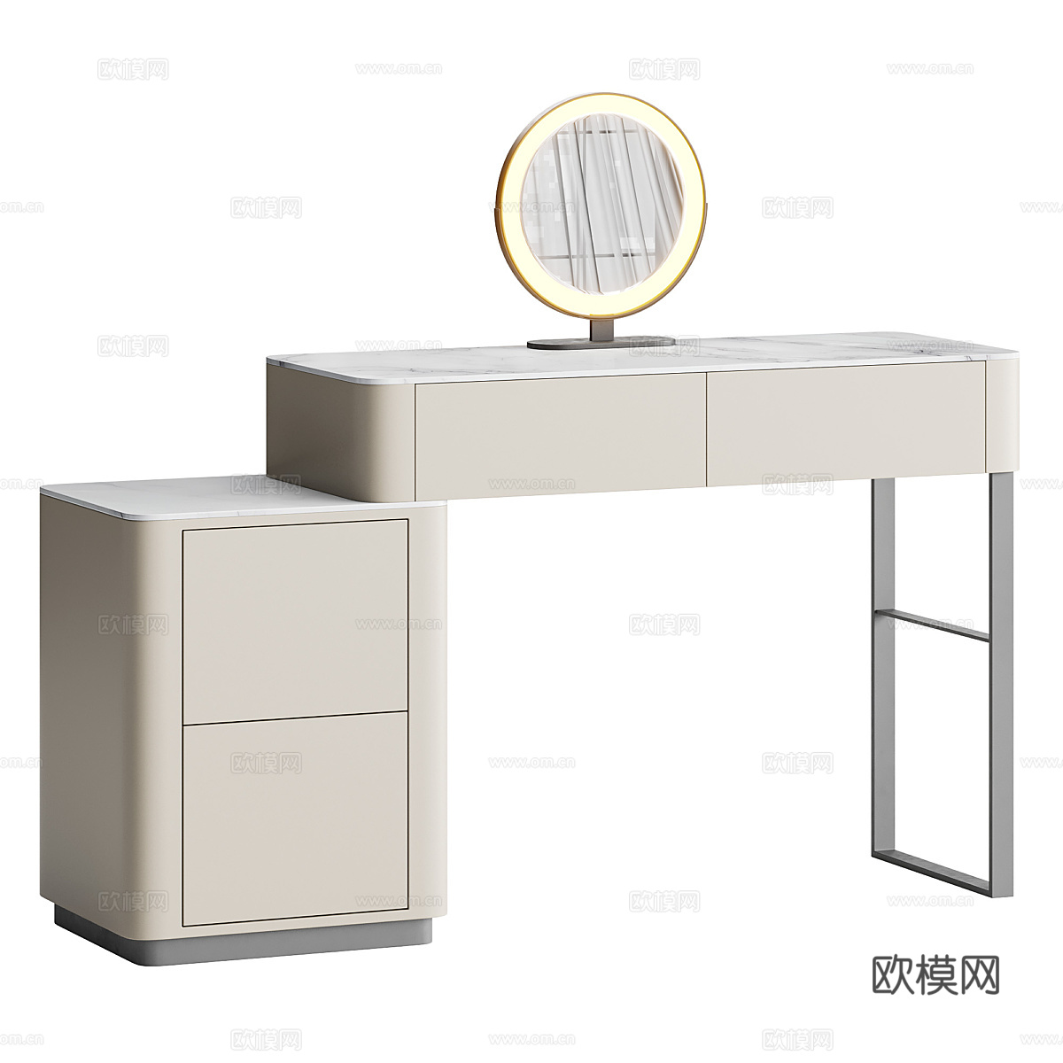 现代意式梳妆台3d模型