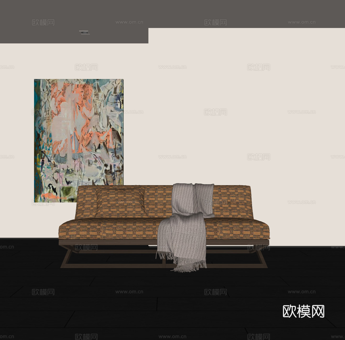 现代双人沙发 包豪斯沙发 双人沙发 直排沙发 休闲沙发 办公su模型