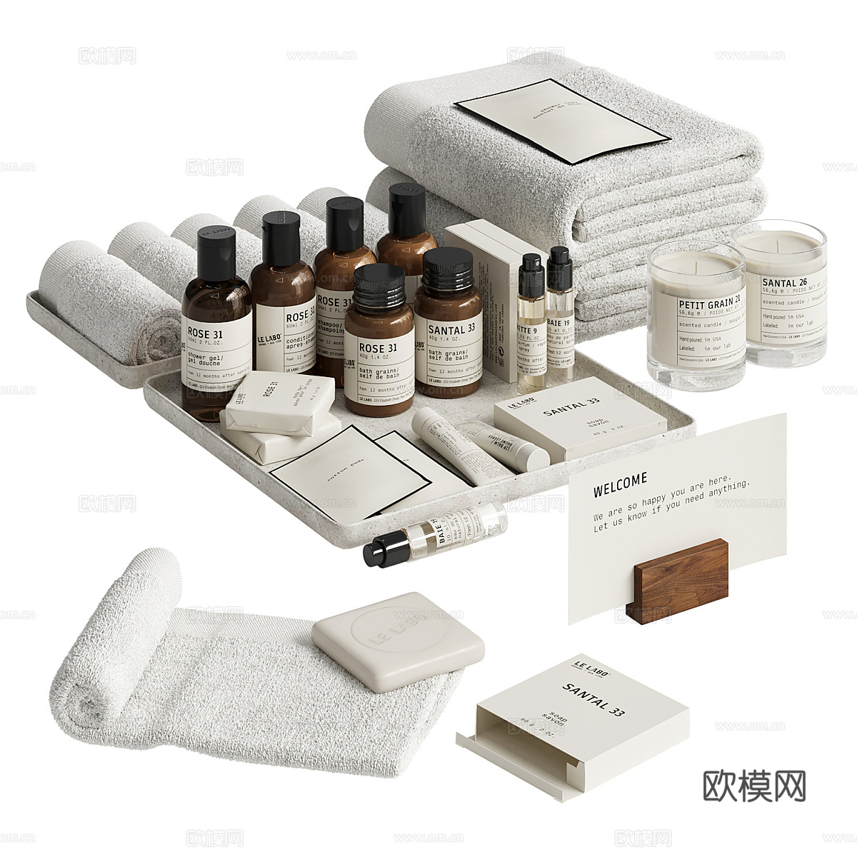 现代意式酒店卫浴用品3d模型