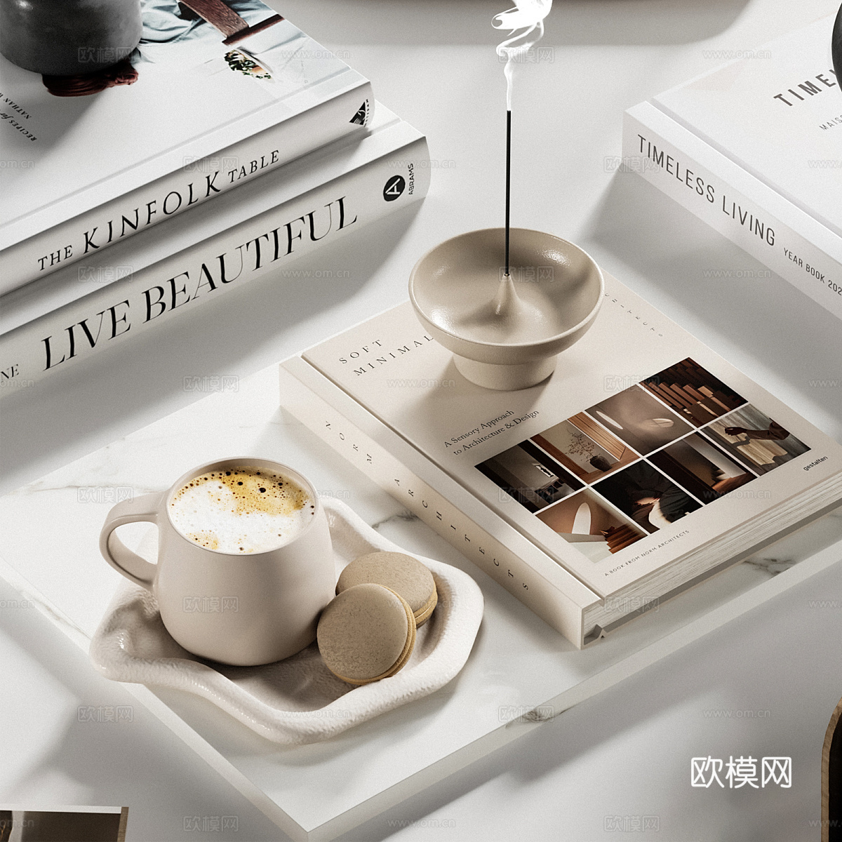 新中式轻奢饰品摆件组合3d模型