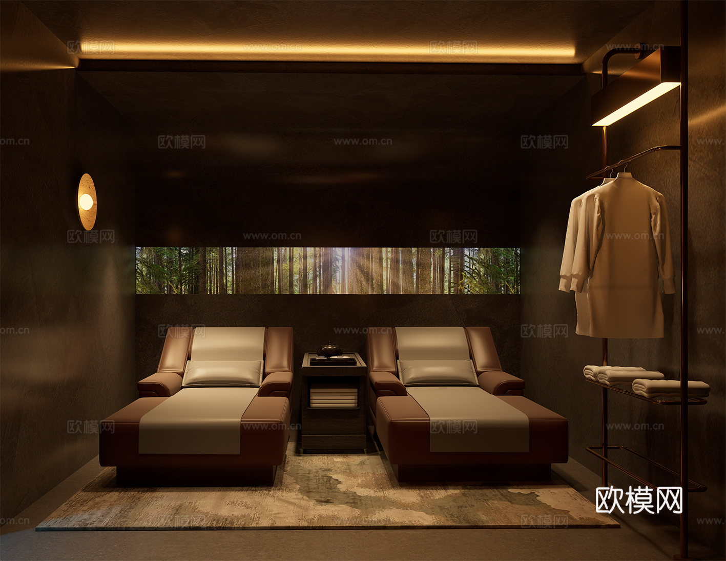 现代SPA按摩师su模型