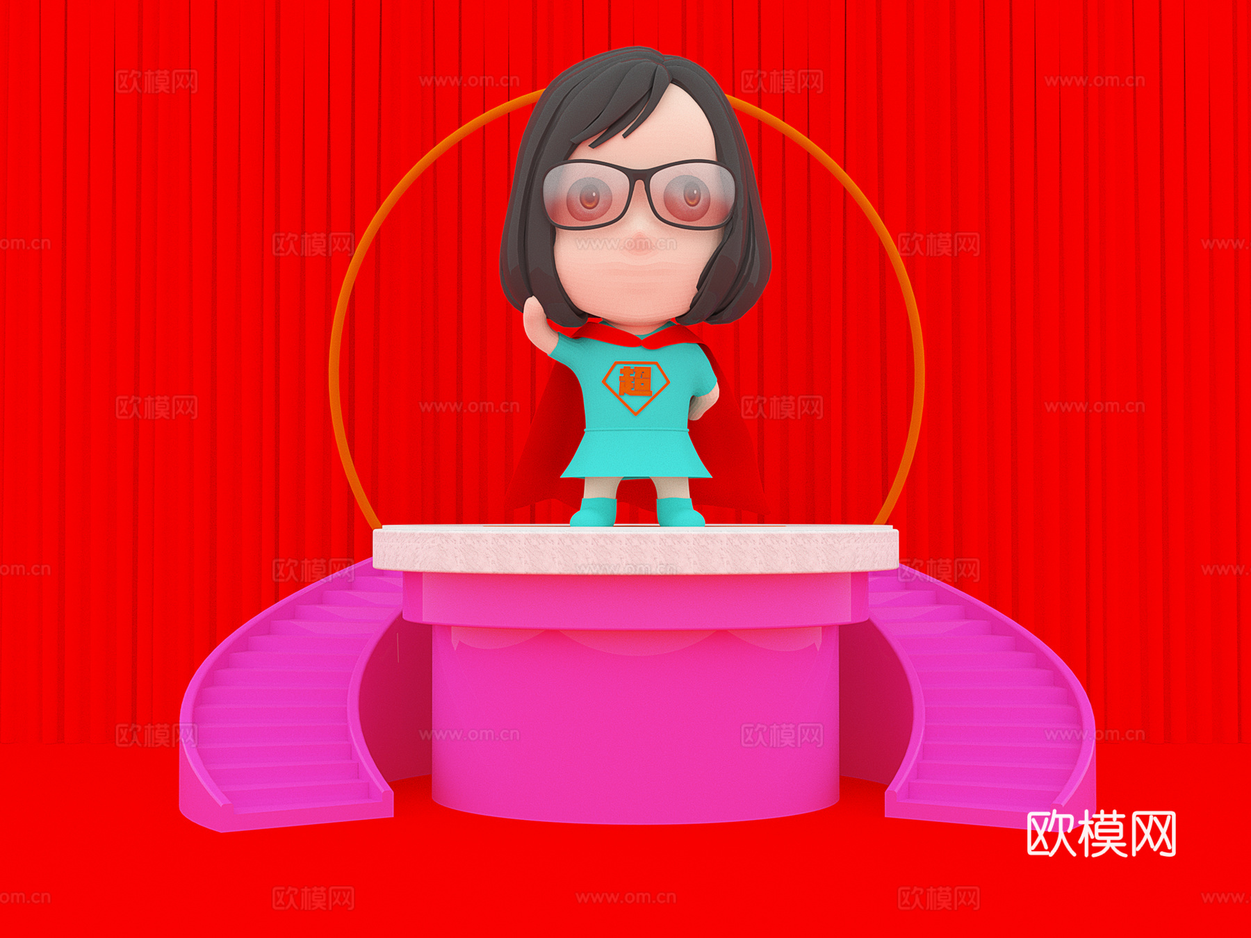 卡通 人物3d模型