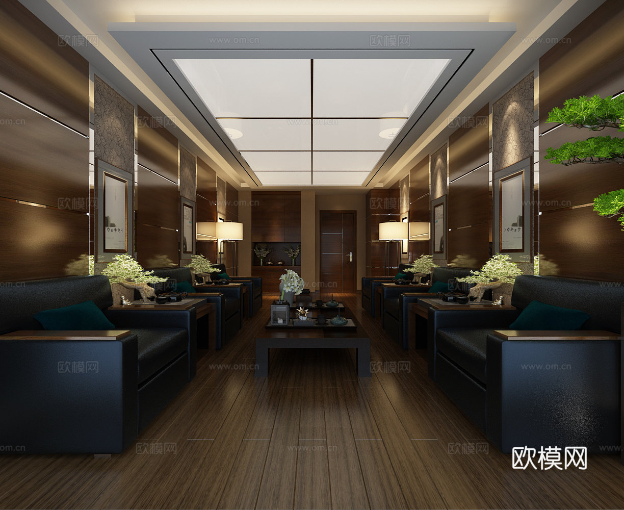 中式 接待室3d模型