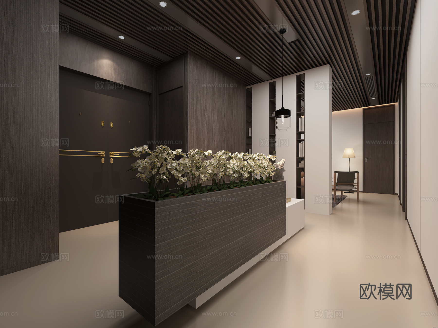 现代餐厅 门厅 餐桌椅3d模型