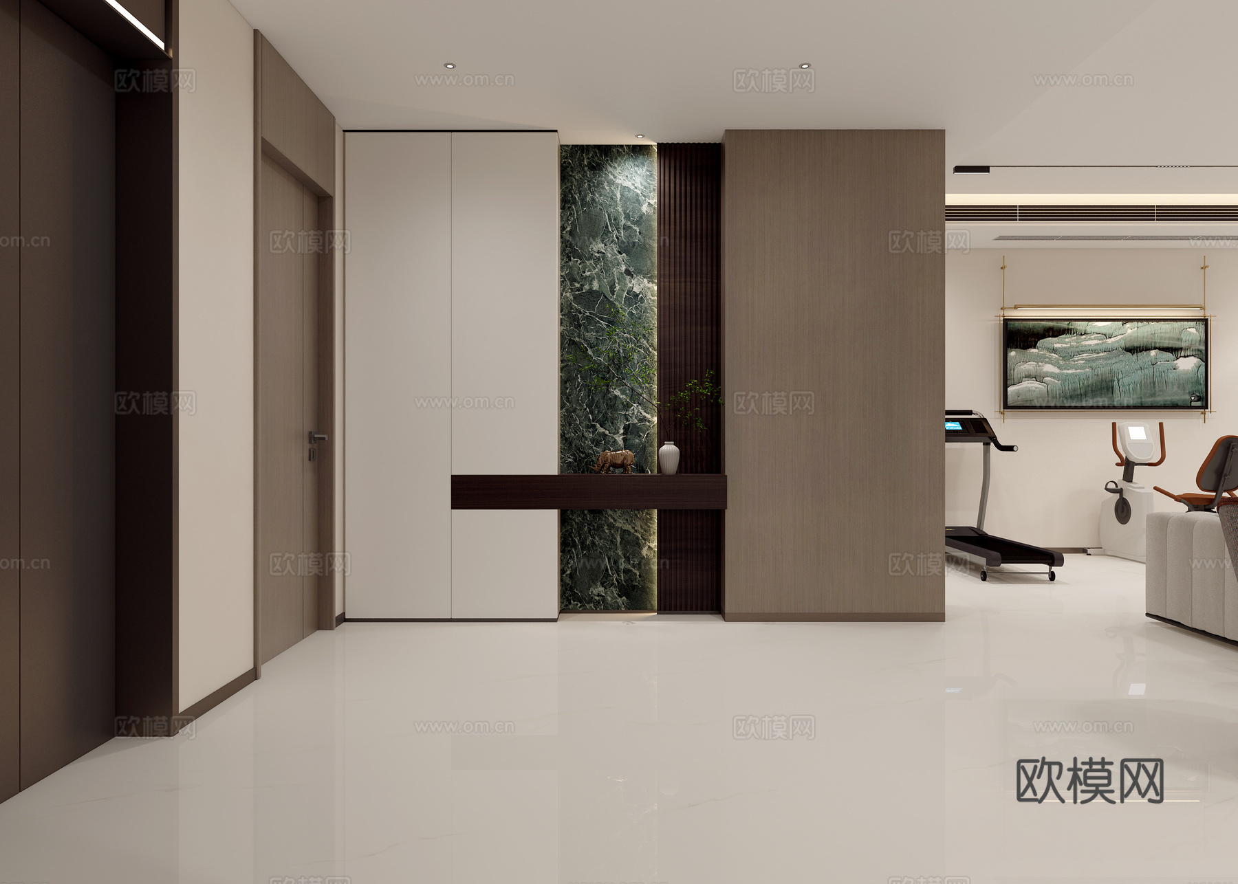 现代玄关 装饰性玄关3d模型