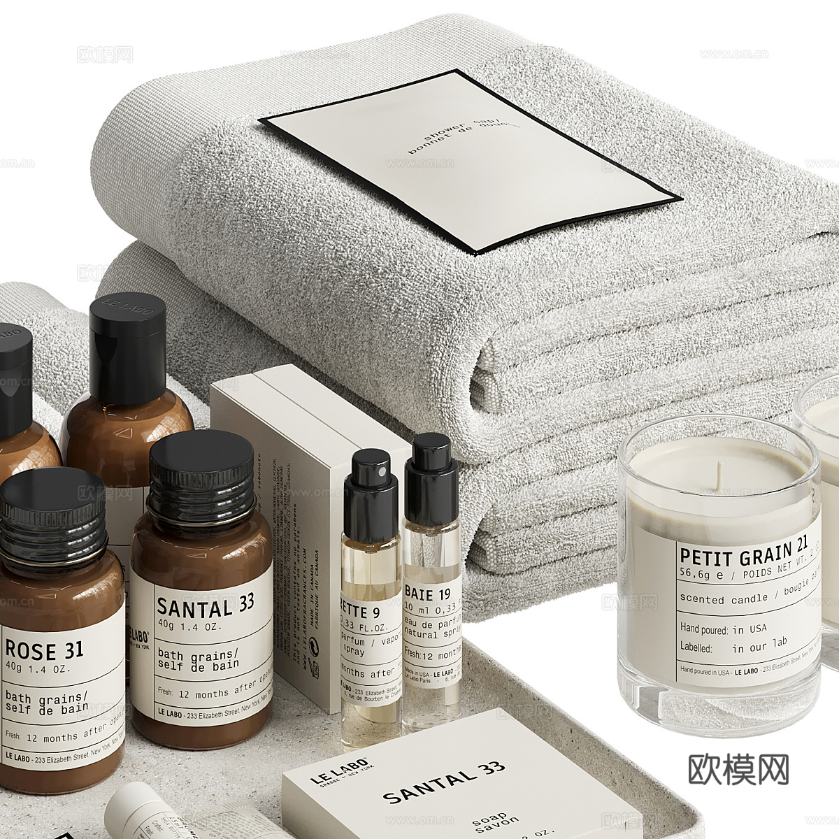 现代意式酒店卫浴用品3d模型